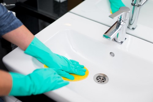 Upholstery stain removal with a cloth and cleaner