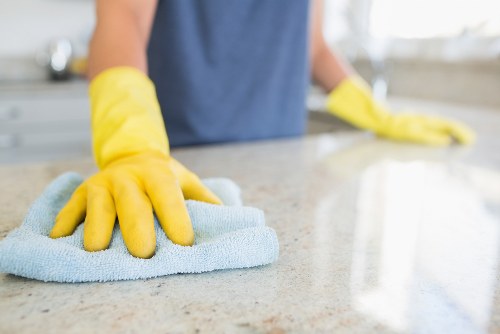 Professional cleaning equipment used on upholstered furniture
